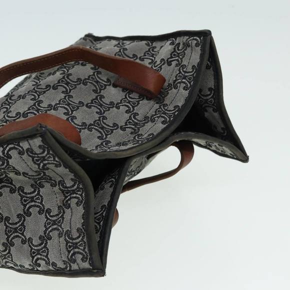 CELINE Paris Macadam Canvas Hand Bag Gray Auth 83427 - Picture 6 of 16